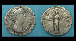Faustina Senior, Denarius, Memorial Issue, Aeternitas reverse